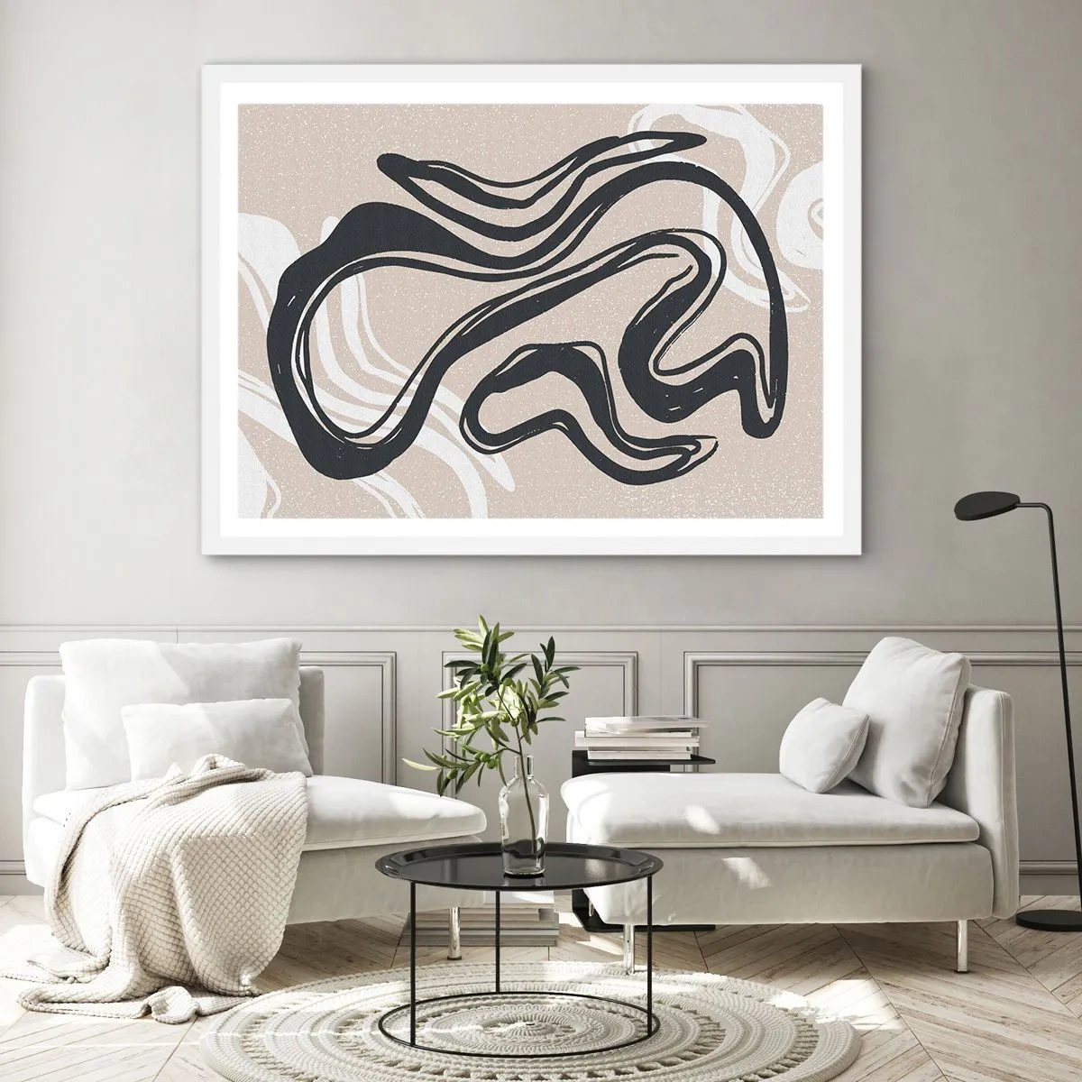 Pôster em moldura branca - Expressão multiplicada - 40x30 cm