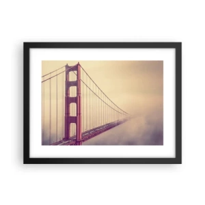 Pôster com moldura preta - Entre o céu e a terra - 40x30 cm