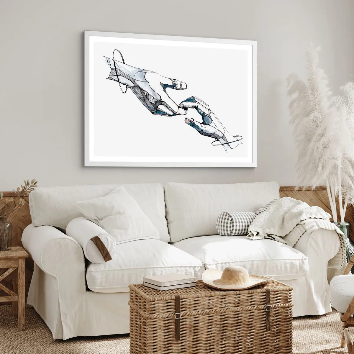 Pôster em moldura branca - Um bom gesto - 50x40 cm