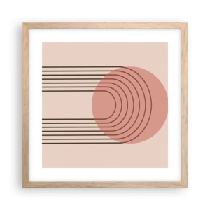 Pôster com moldura de carvalho claro - Atração irresistível - 40x40 cm