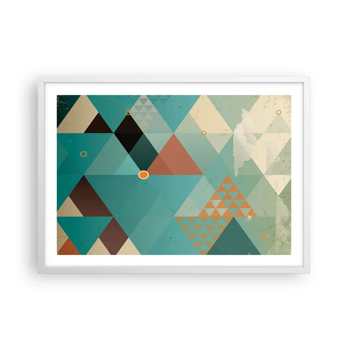 Pôster em moldura branca - A unidade de muitos, os muitos da unidade - 70x50 cm