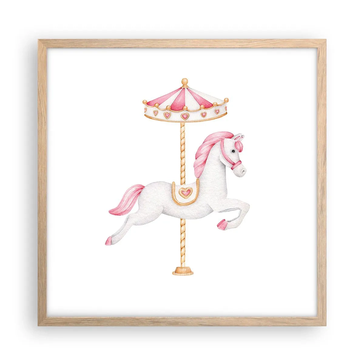 Pôster com moldura de carvalho claro - Caiu no chão - 50x50 cm