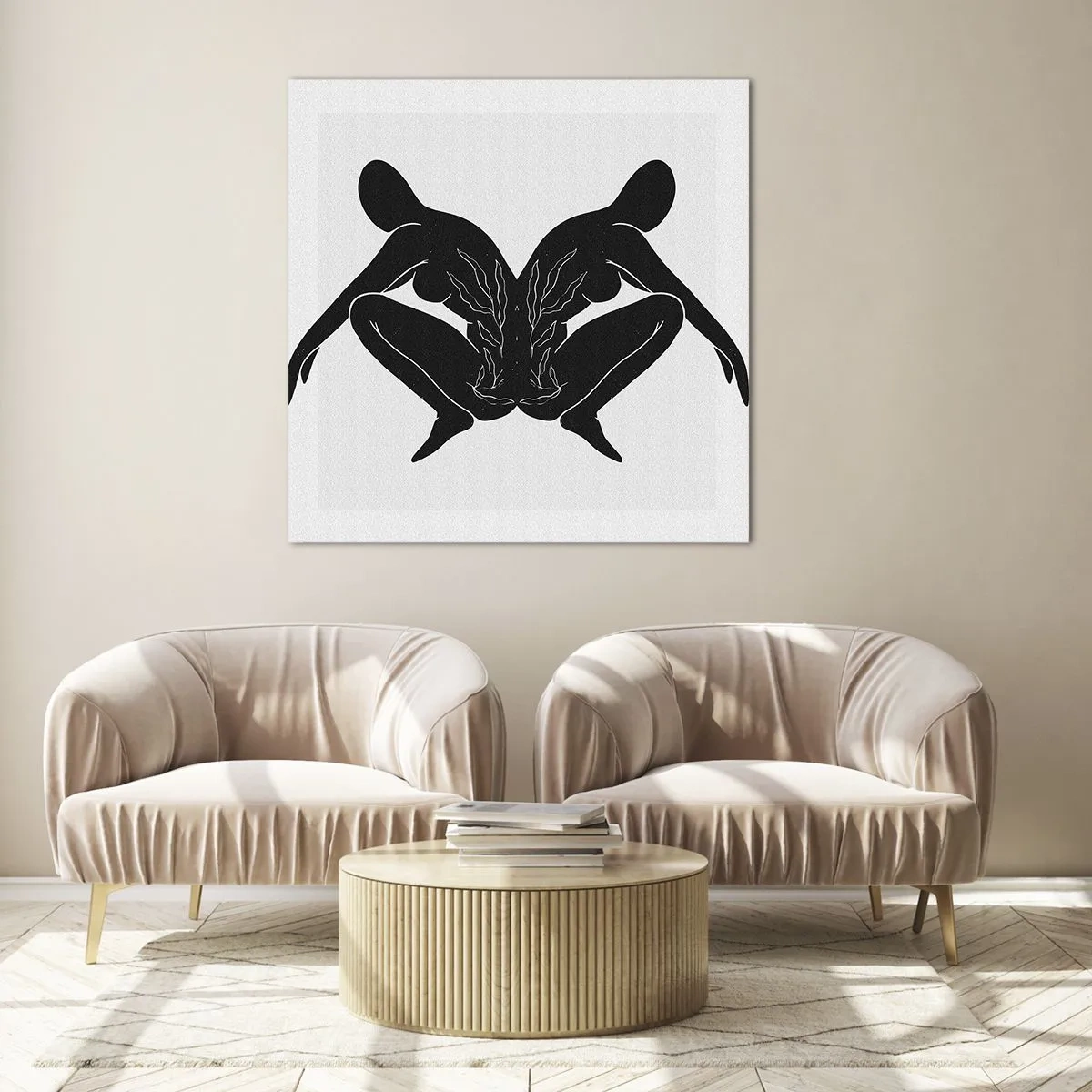 Quadro em vidro - Uma alma comum - 70x70 cm