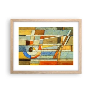Pôster com moldura de carvalho claro - Cubismo em construção - 40x30 cm