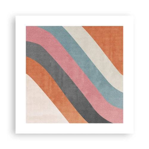 Pôster - Composição diagonal – movimento - 40x40 cm