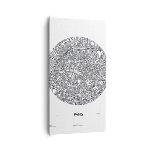 Quadro em tela - Anatomia de Paris - 65x120 cm