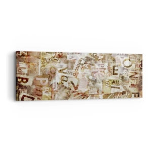 Quadro em tela - Unificando a conversa fiada - 90x30 cm