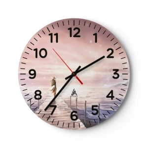 Relógio de parede - Relógio em vidro - À luz de um sonho - 40x40 cm