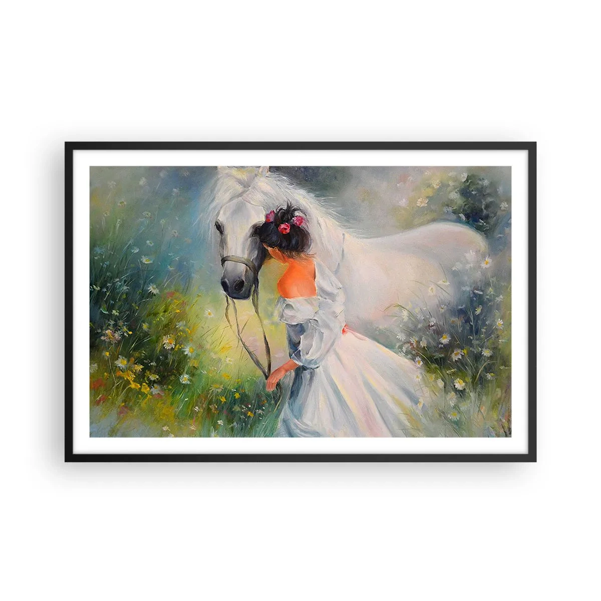 Pôster com moldura preta - Como um belo sonho - 91x61 cm