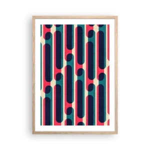 Pôster com moldura de carvalho claro - Avançado e profundo - 50x70 cm