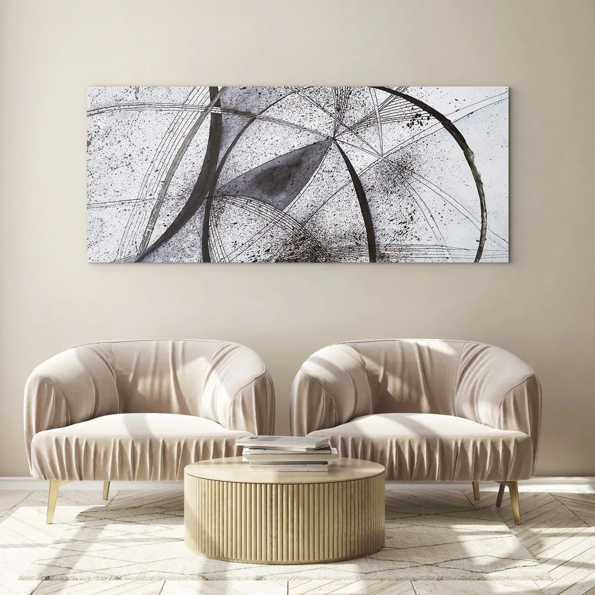 Quadro em vidro - Fantasia futurista - 140x50 cm