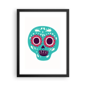 Pôster com moldura preta - Vida – diversão até a morte - 30x40 cm