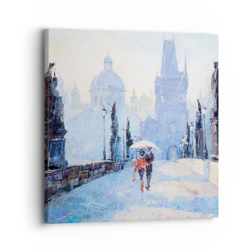 Quadro em tela - A chuva deve ter nos encantado - 30x30 cm