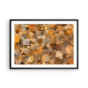 Pôster com moldura preta - O mundo em forma - 70x50 cm