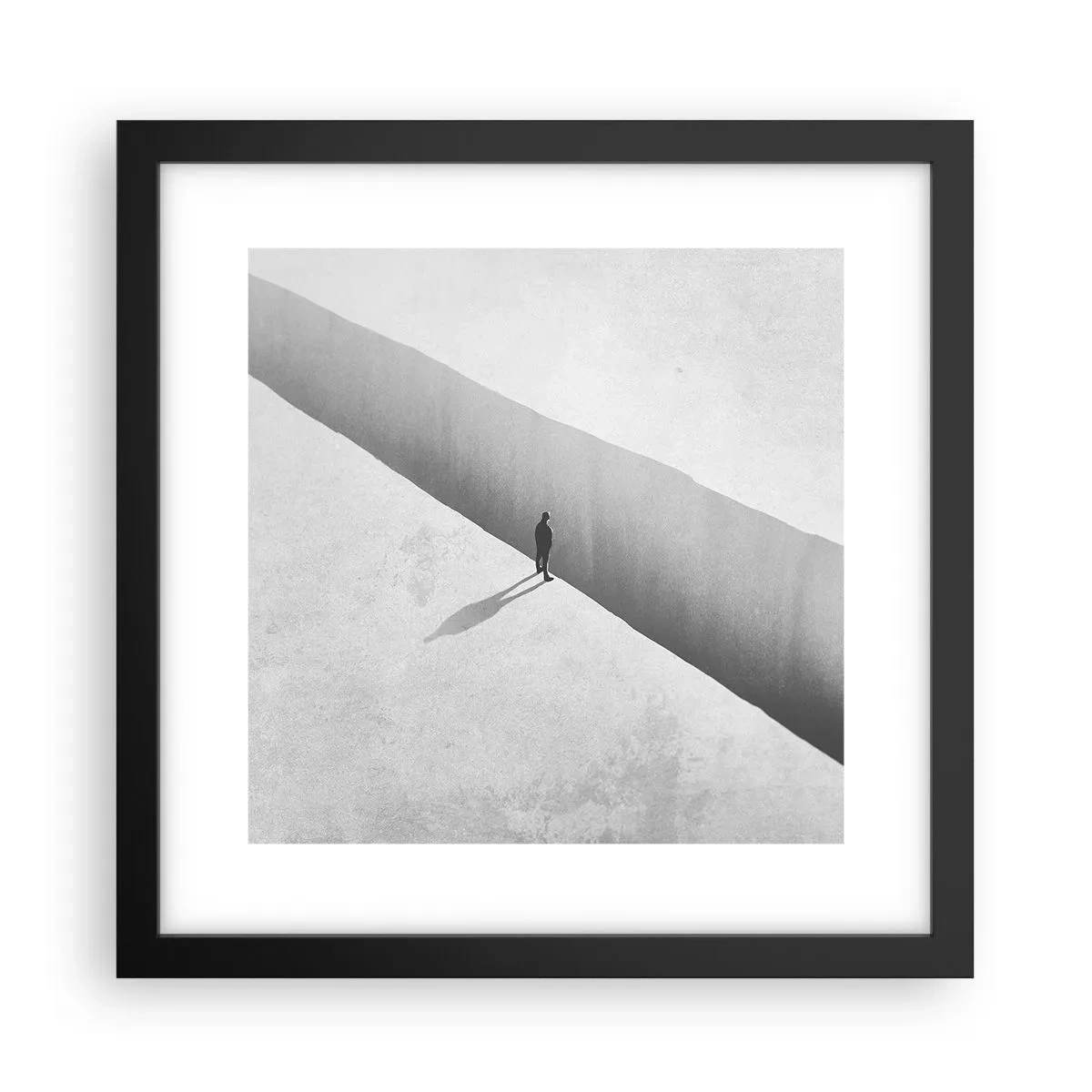 Pôster com moldura preta - Um objetivo claro - 30x30 cm