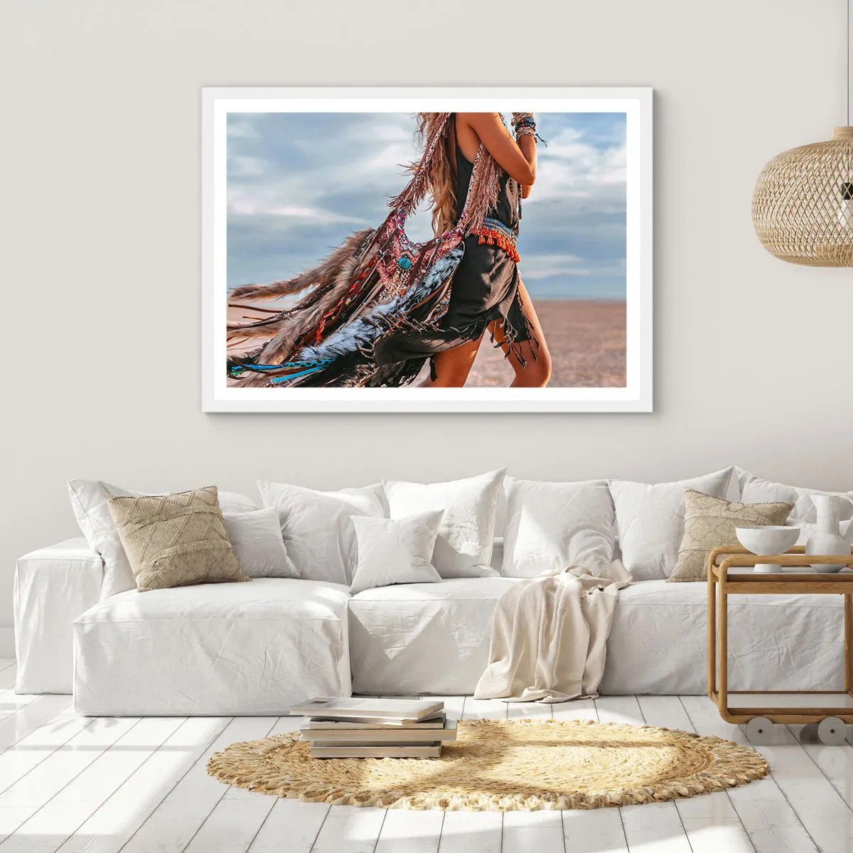 Pôster em moldura branca - Namorada do Xamã - 100x70 cm