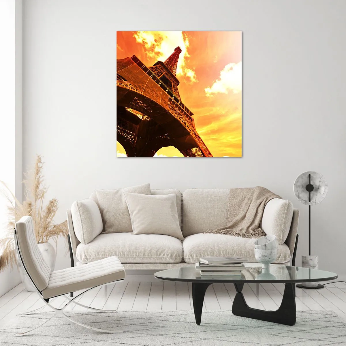 Quadro em vidro - Monumental, dourada pelo sol - 40x40 cm