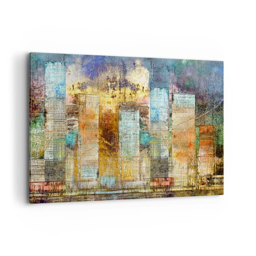 Quadro em tela - Uma metrópole ensolarada - 120x80 cm