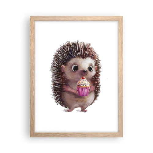 Pôster com moldura de carvalho claro - A celebração é diária - 30x40 cm