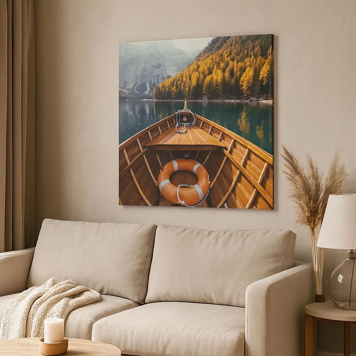 Quadro em tela - Excursão na montanha - 30x30 cm