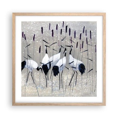 Pôster com moldura de carvalho claro - Entre os seus - 50x50 cm
