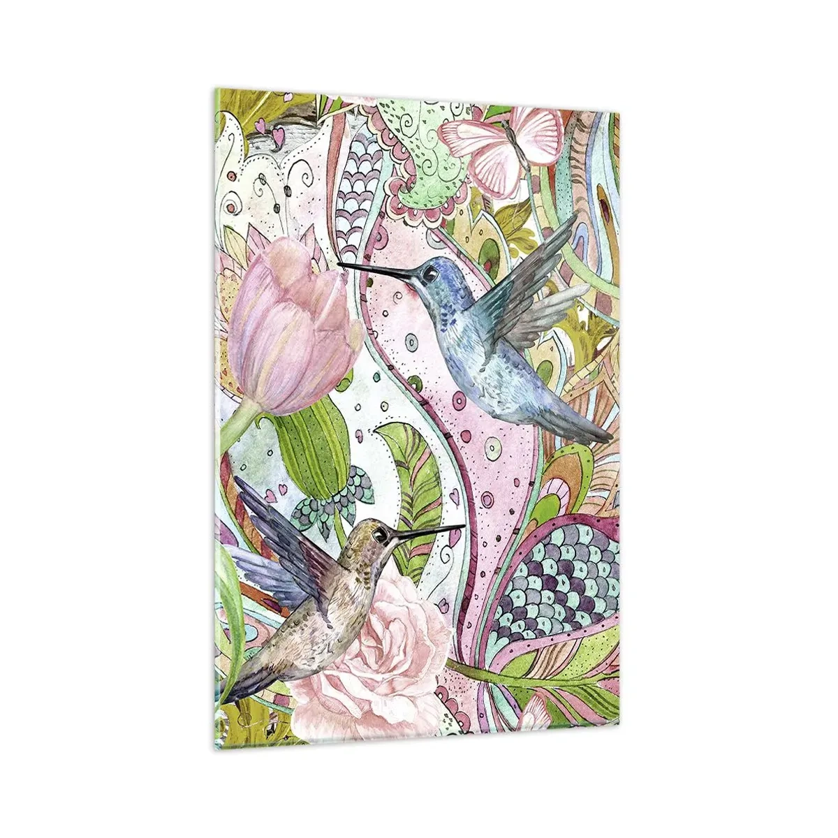 Quadro em vidro - Emaranhados em trepadeiras - 80x120 cm