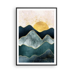 Pôster com moldura preta - Além das sete montanhas - 70x100 cm