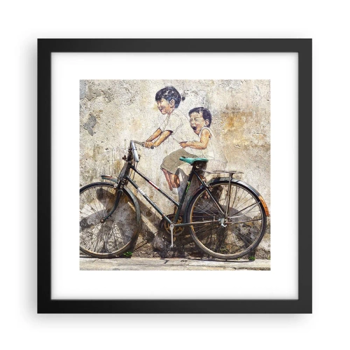 Pôster com moldura preta - Verdadeiro ou falso? - 30x30 cm