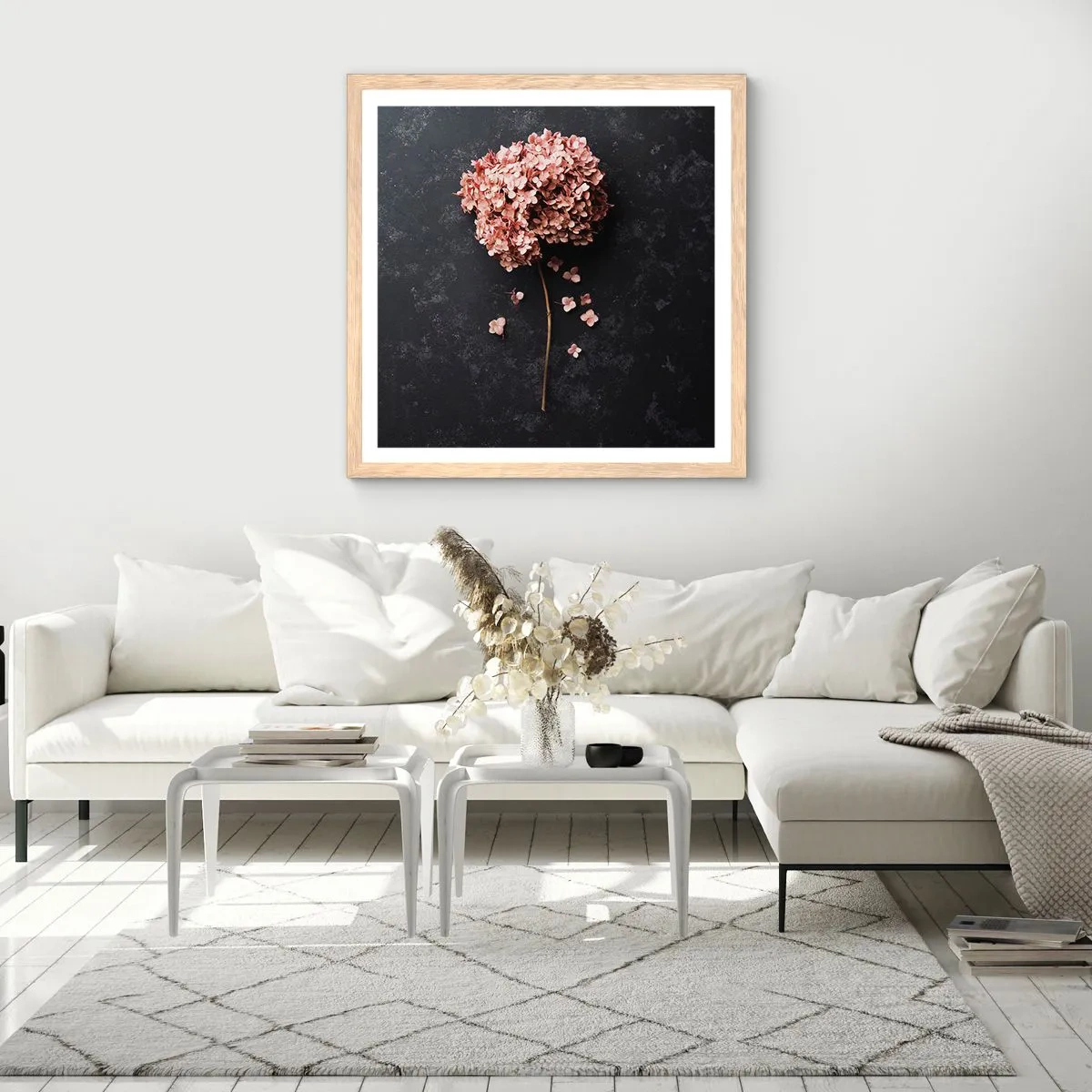 Pôster com moldura de carvalho claro - Um sinal verdadeiramente romântico - 60x60 cm