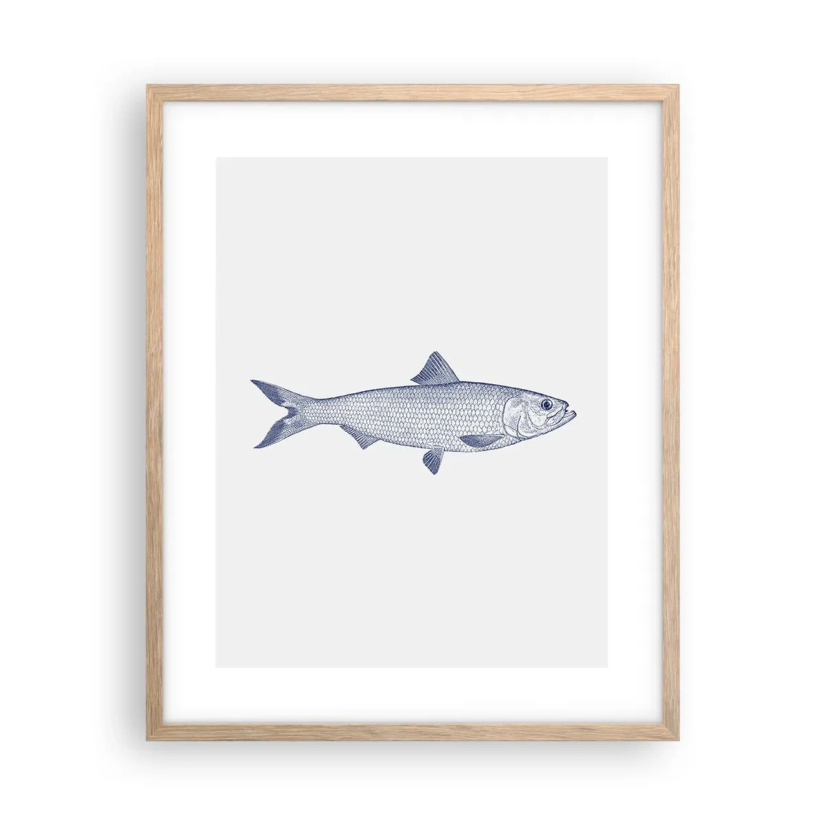 Pôster com moldura de carvalho claro - Saudações dos mares do norte - 40x50 cm