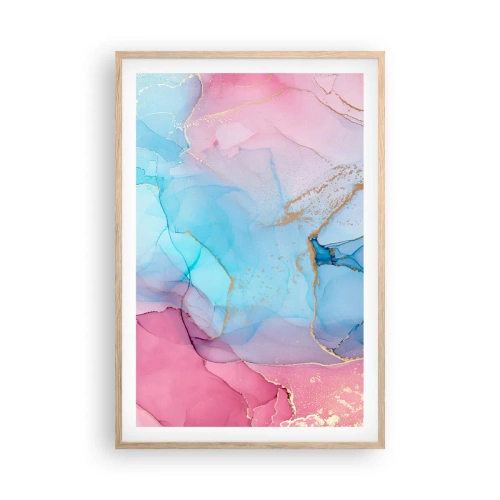 Pôster com moldura de carvalho claro - Encontro e difusão - 61x91 cm