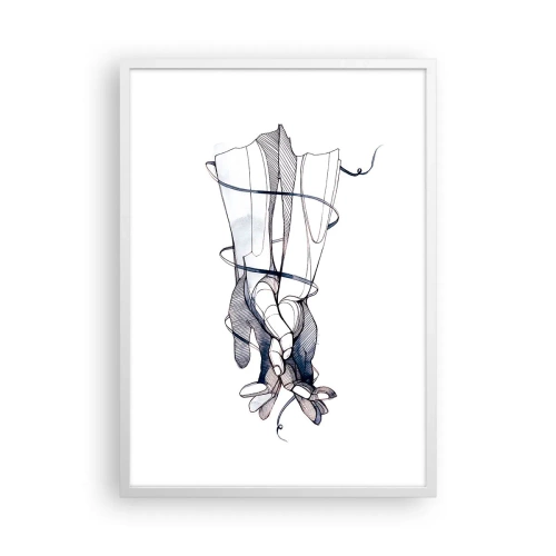 Pôster em moldura branca - Estudo do toque - 50x70 cm