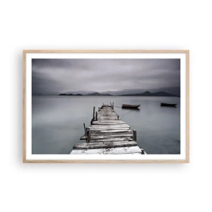 Pôster com moldura de carvalho claro - Amanhã pode ir - 91x61 cm