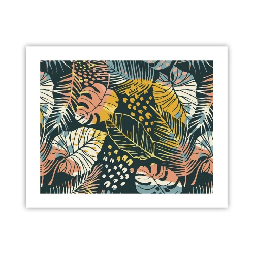 Pôster - Fantasia de folhas - 50x40 cm