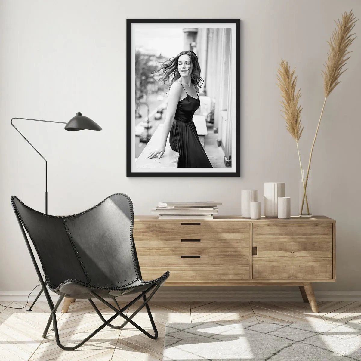 Pôster com moldura preta - Certamente uma parisiense - 61x91 cm