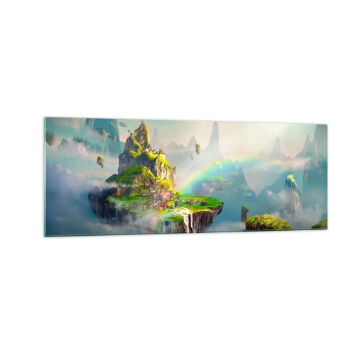 Quadro em vidro - Meio do céu - as ilhas felizes - 140x50 cm