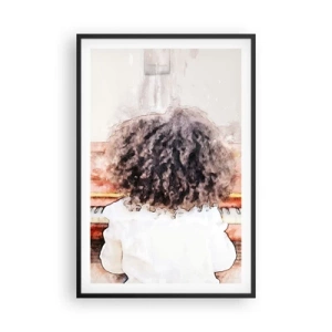 Pôster com moldura preta - Num mundo novo - 61x91 cm