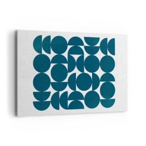 Quadro em tela - Círculos e semicírculos - 120x80 cm