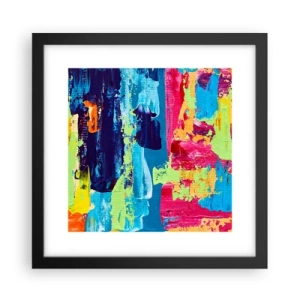 Pôster com moldura preta - A vida é bela! - 30x30 cm