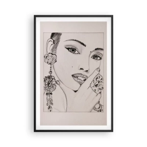 Pôster com moldura preta - A joia mais linda - 61x91 cm