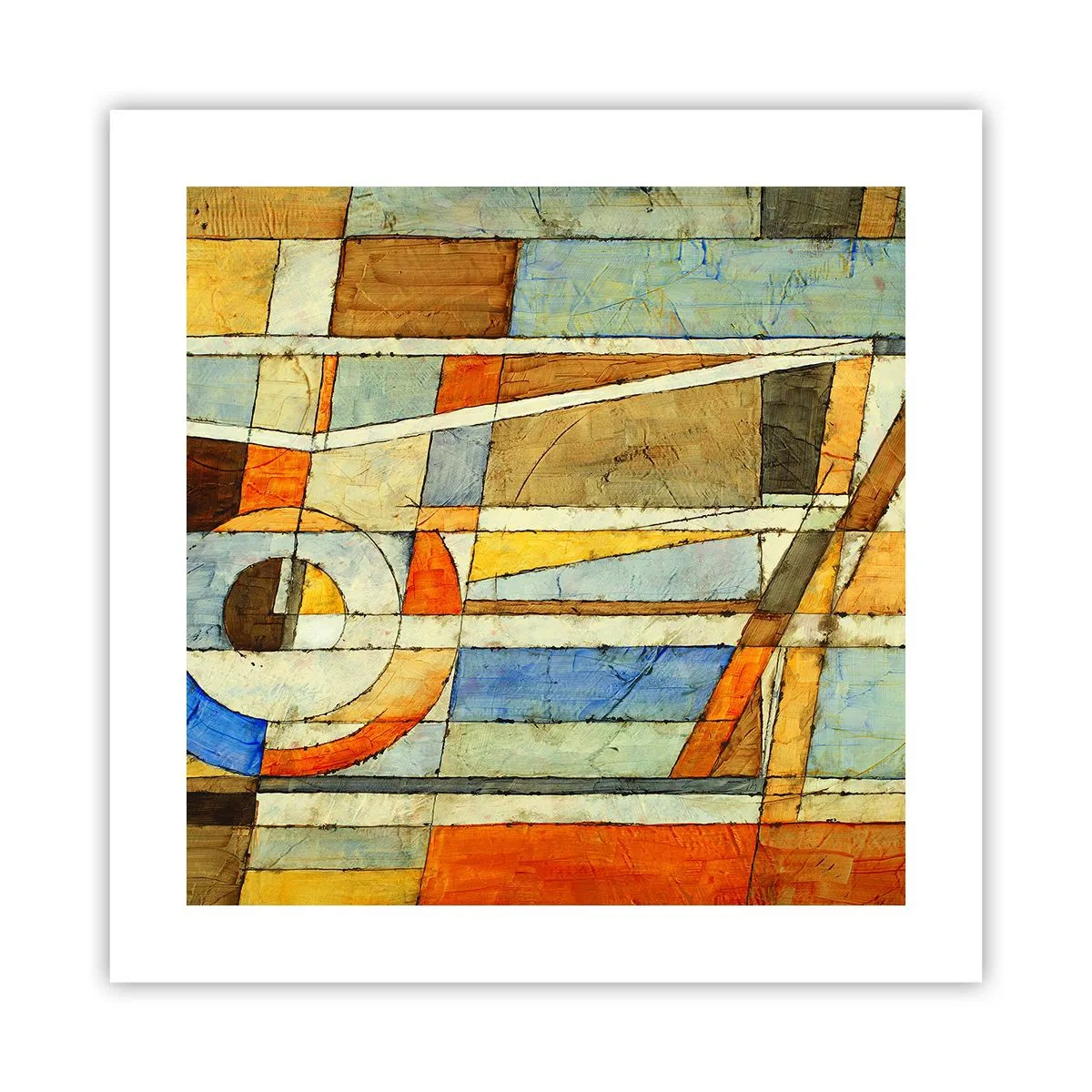 Pôster - Cubismo em construção - 40x40 cm