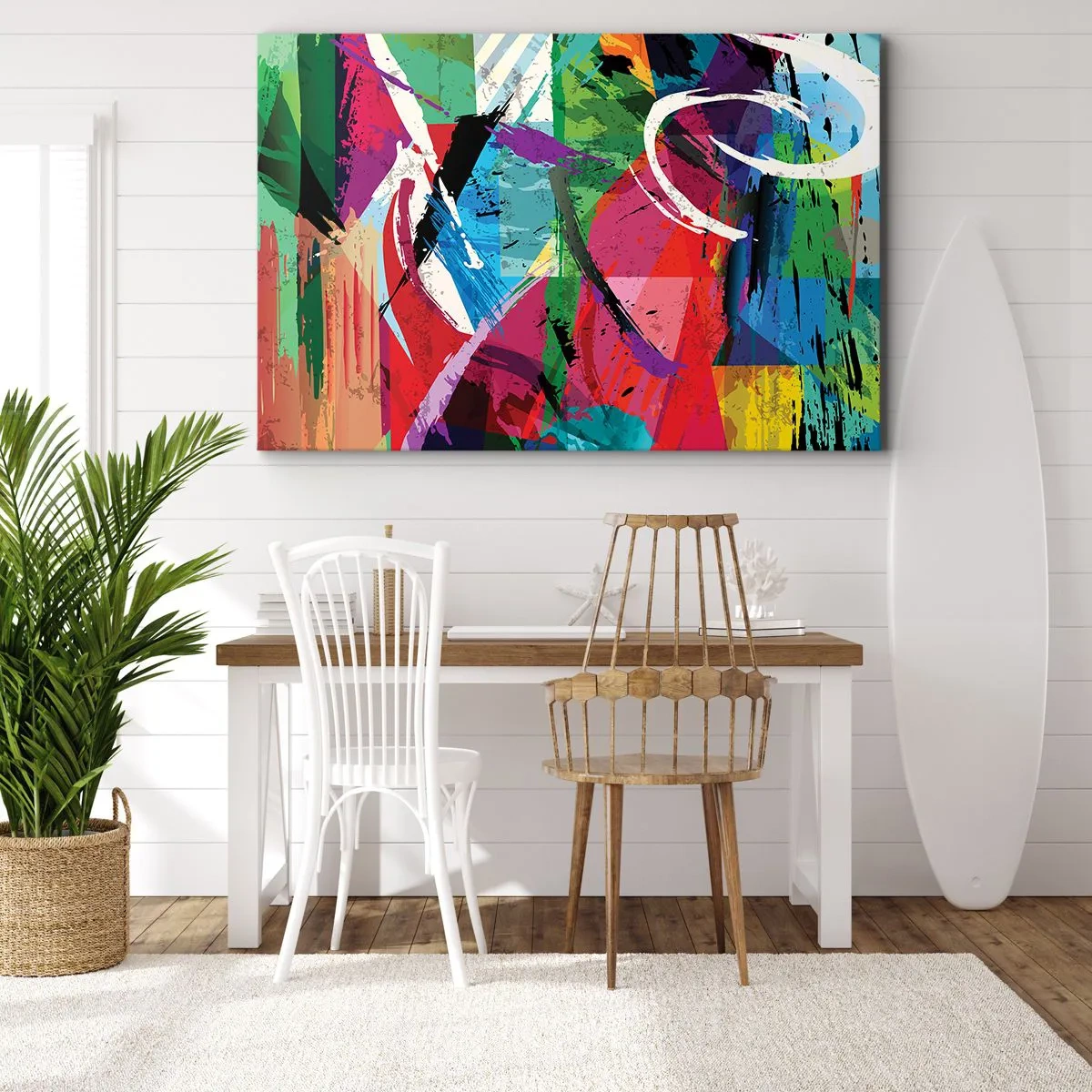 Quadro em tela - Rápido, vivo e animado - 120x80 cm