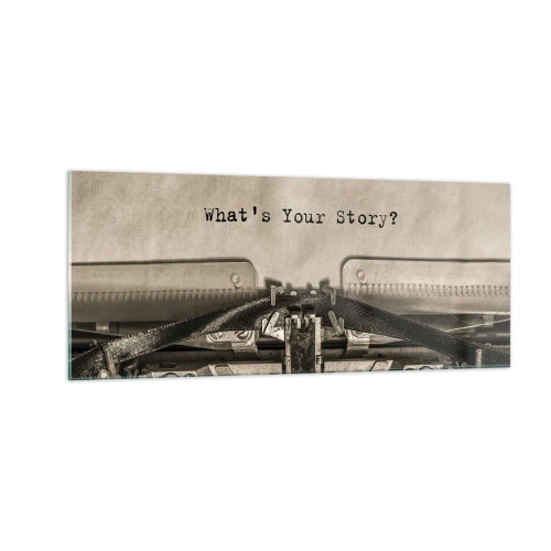 Quadro em vidro - Conta-me - 100x40 cm