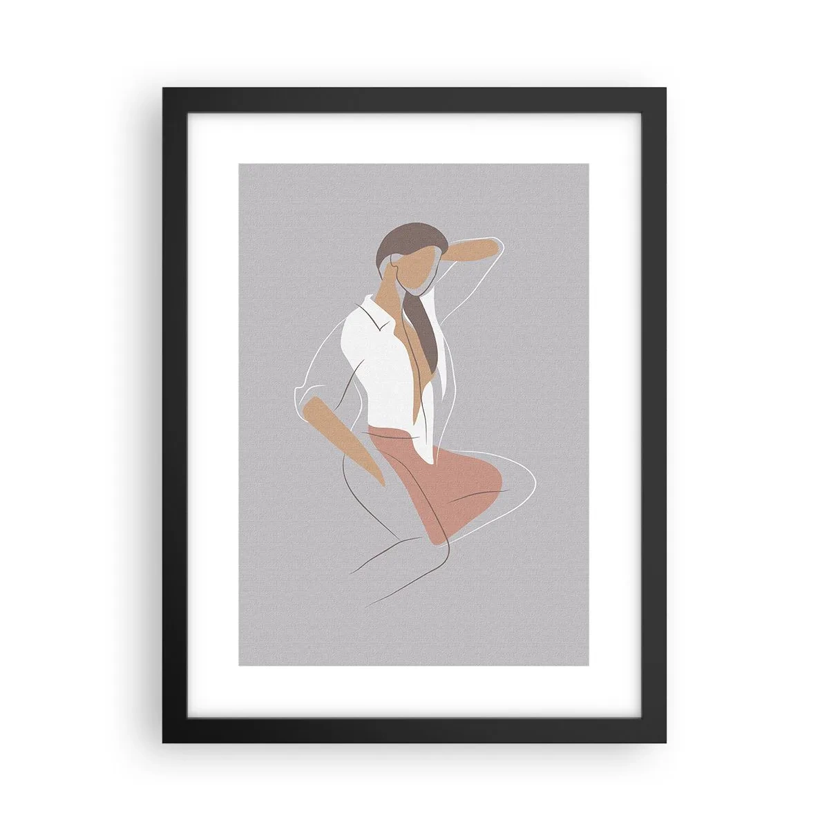 Pôster com moldura preta - O esboço do encanto - 30x40 cm