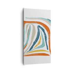 Quadro em tela - Abstração com um sorriso amigável - 65x120 cm