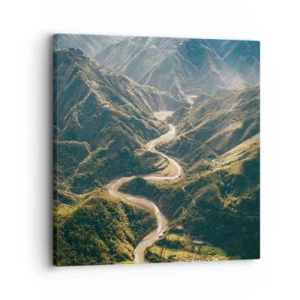 Quadro em tela - Direto do coração das montanhas - 30x30 cm