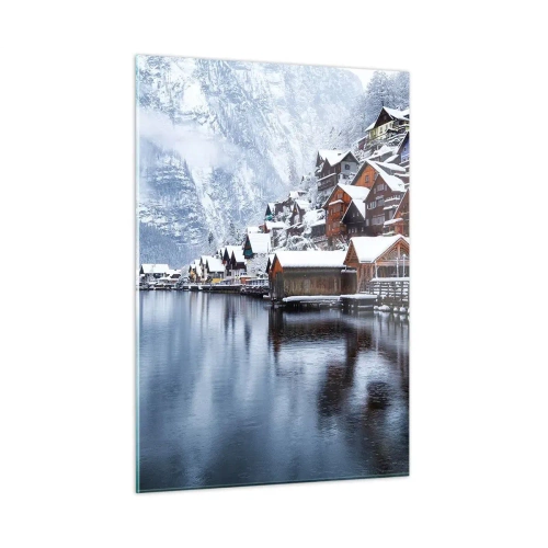Quadro em vidro - Na decoração de inverno - 50x70 cm