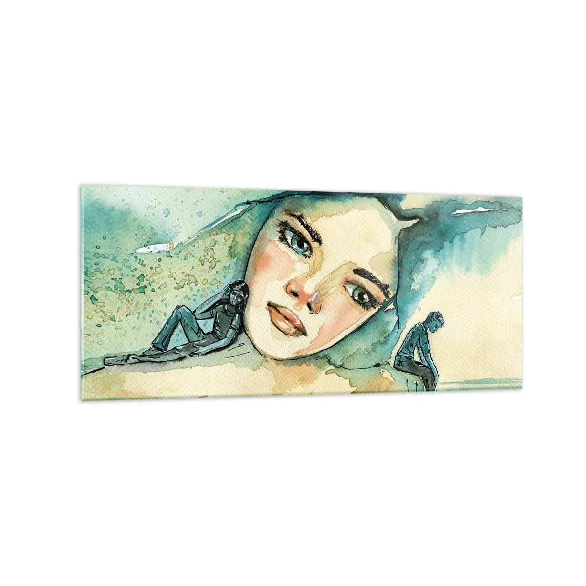 Quadro em vidro - Am I blue? - 120x50 cm