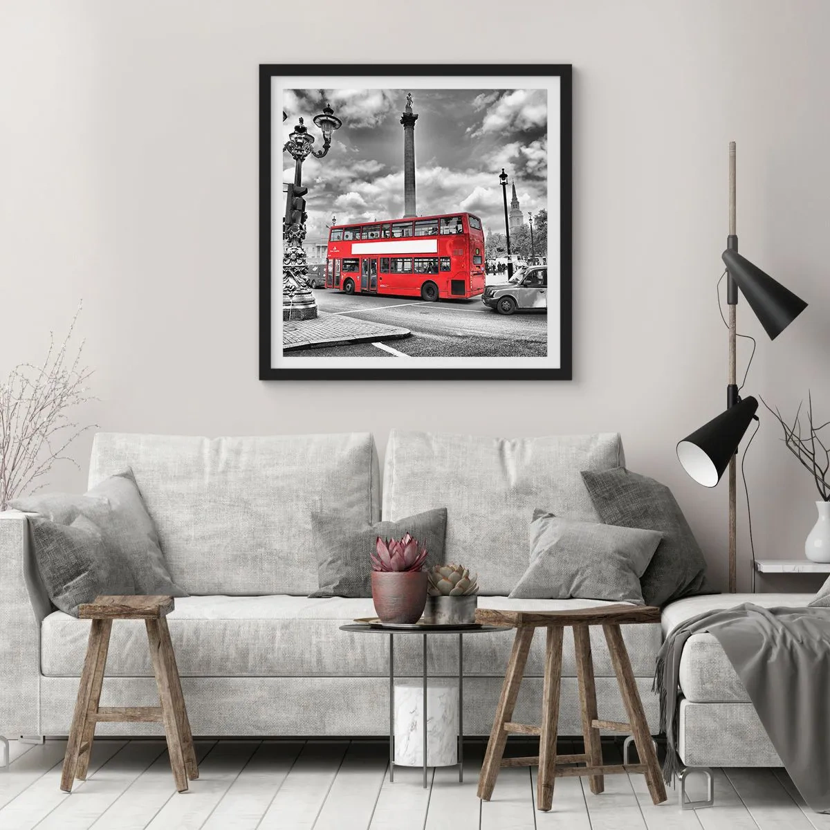 Pôster com moldura preta - A verdadeira corrente sanguínea da cidade - 60x60 cm