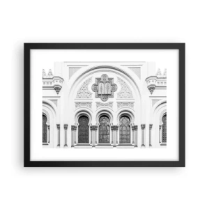 Pôster com moldura preta - Na fronteira das culturas - 40x30 cm